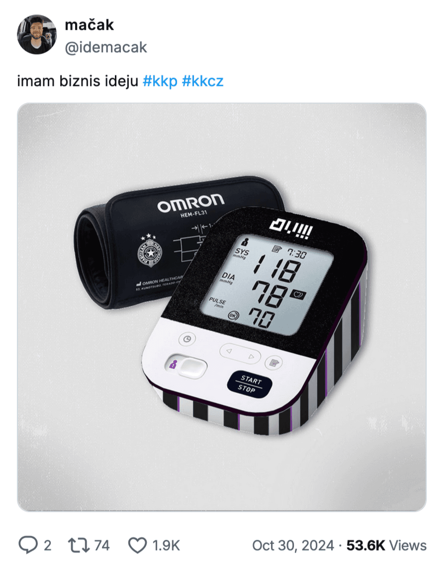 Tweet o aparatima za pritisak